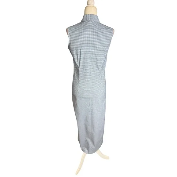 Vintage Liz Claiborne gingham button down midi dress 90s cottagecore - Picture 2 of 6